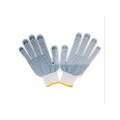 PVC punteado de algodón de punto guantes de seguridad (blanqueador)